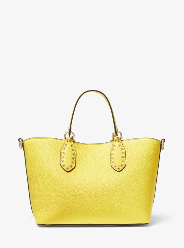 Damske Satchel Taske Michael Kors Brooklyn Small Pebbled Leather Oranžové - Kabelky Michael Kors Sleva | BKMQI-0743